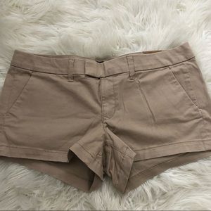 American Eagle khaki shortie shorts